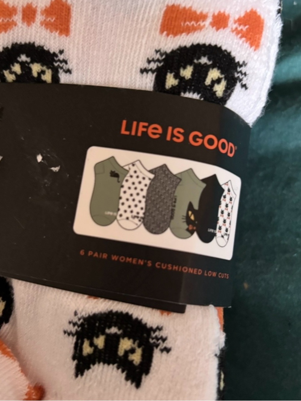 Life is Good Halloween socks. 6 pair New